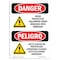 Signmission OSHA, Wear Protective Equipment Ammonia Bilingual, 10in X 7in Rigid Plastic, 7" W, 10" H, Spanish OS-DS-P-710-VS-1614 - alternate 1